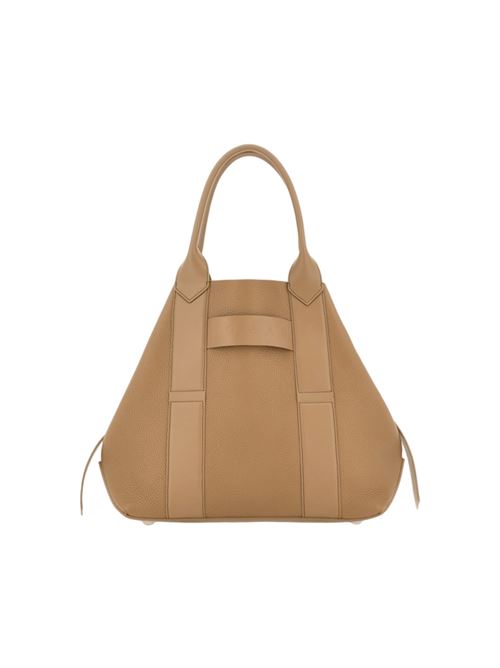 Borsa shopping da donna in pelle martellata colore beige HOGAN | KBW01OA0300UH9C808
